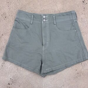 LEVI'S HIGH WAISTED MOM SHORTS WOMEN'S SIZE 30 ZIP FLY INSEAM 3 in COTTON MINT